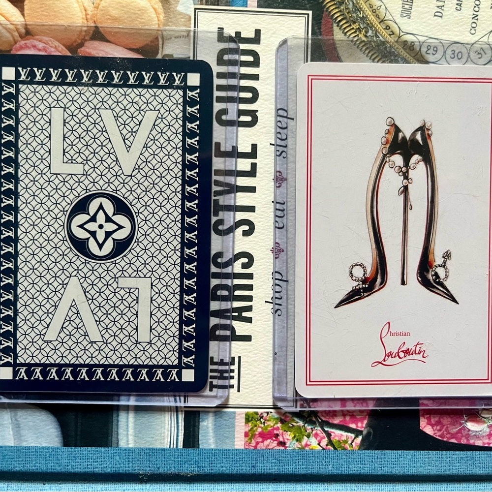 One Louis Vuitton and One Christian Louboutin Collector Rare Playing Cards